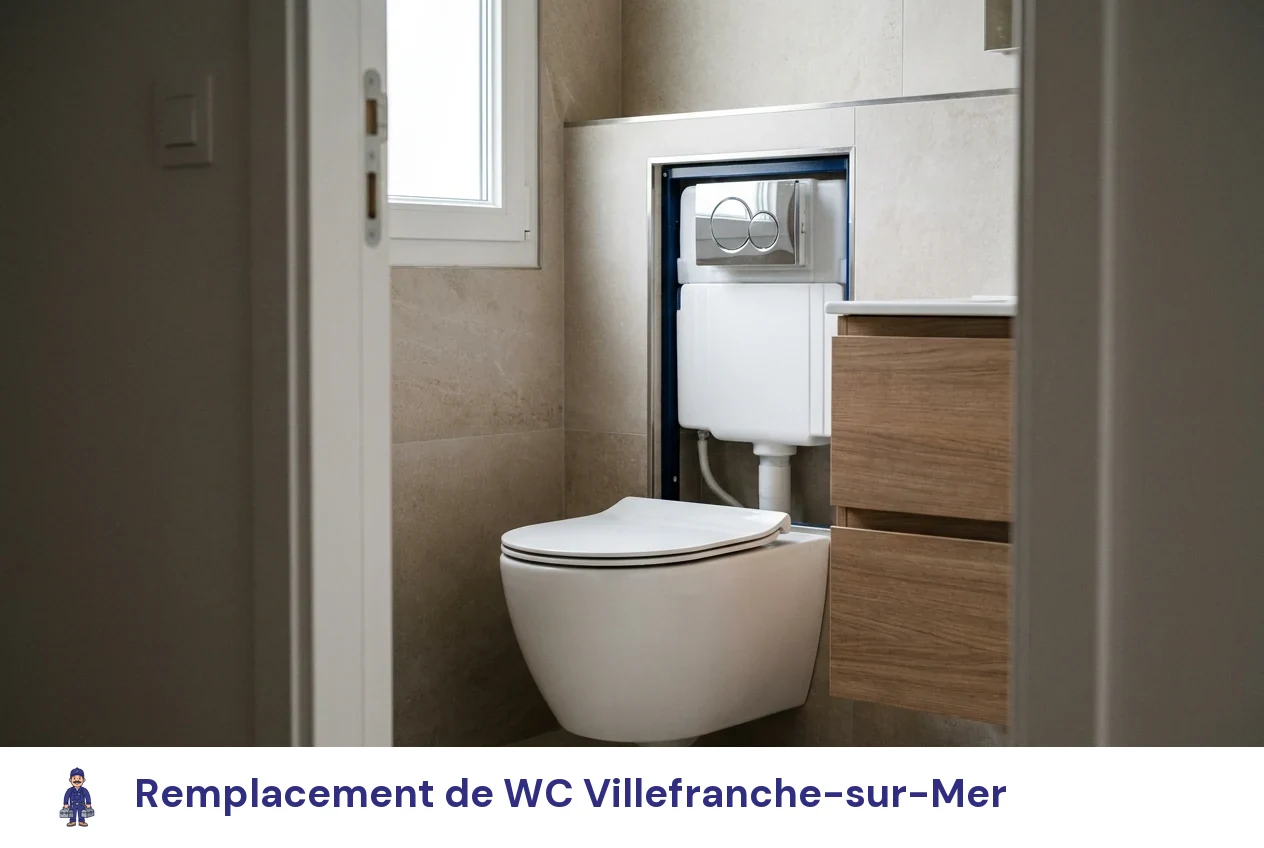 Remplacement de WC à Villefranche-sur-Mer