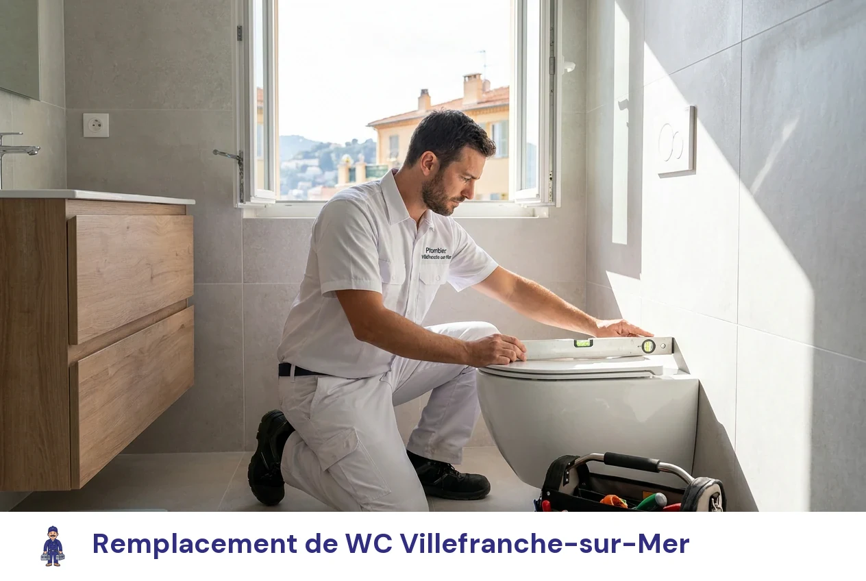 Remplacement de WC à Villefranche-sur-Mer
